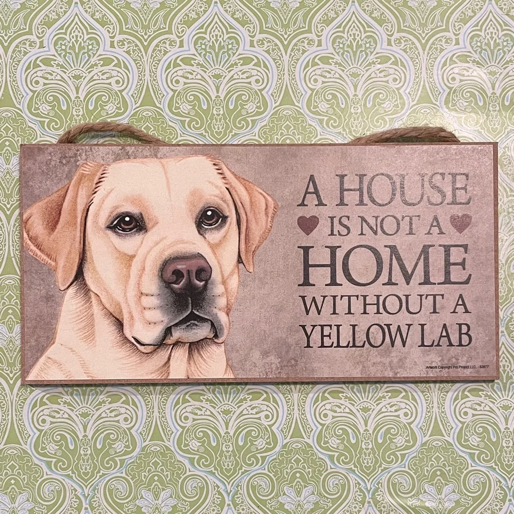 Yellow Lab Wall Sign - Picture 1 of 2